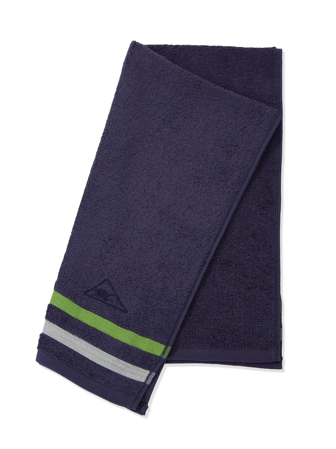 Navy Blue 100% Cotton Solid 400 GSM Gym Towel Active Dry 2 Pc Set Gift Box Pack with Free Bottle