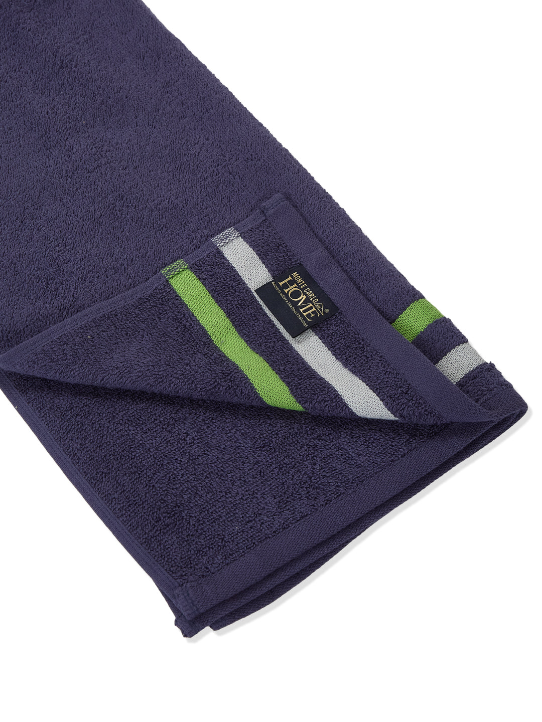 Navy Blue 100% Cotton Solid 400 GSM Gym Towel Active Dry 2 Pc Set Gift Box Pack with Free Bottle