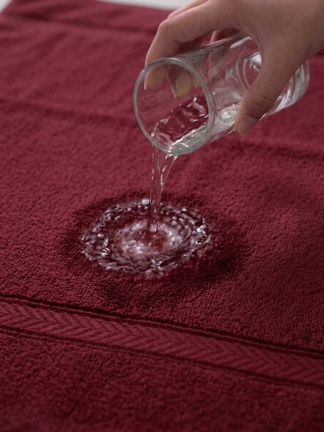 Premium Red 100% Cotton Solid 525 GSM Hand Towel Amber 2 Pc Set Pvc Pack