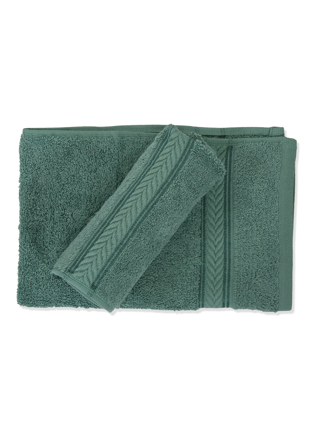 Premium Bristol Blue 100% Cotton Solid 525 GSM Hand Towel Amber 2 Pc Set Pvc Pack