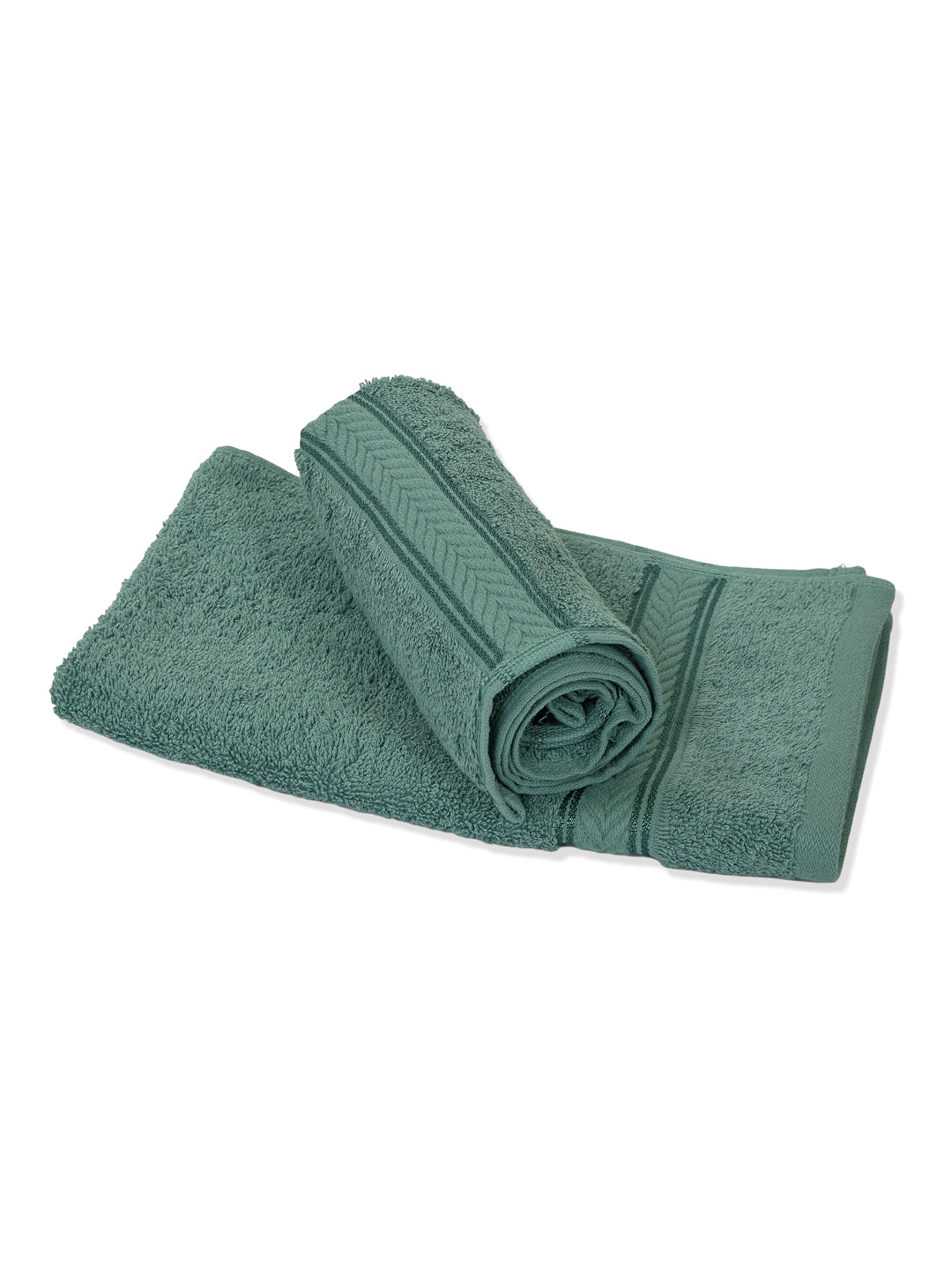 Premium Bristol Blue 100% Cotton Solid 525 GSM Hand Towel Amber 2 Pc Set Pvc Pack