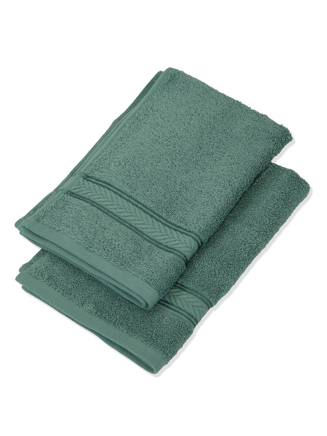 Premium Bristol Blue 100% Cotton Solid 525 GSM Hand Towel Amber 2 Pc Set Pvc Pack