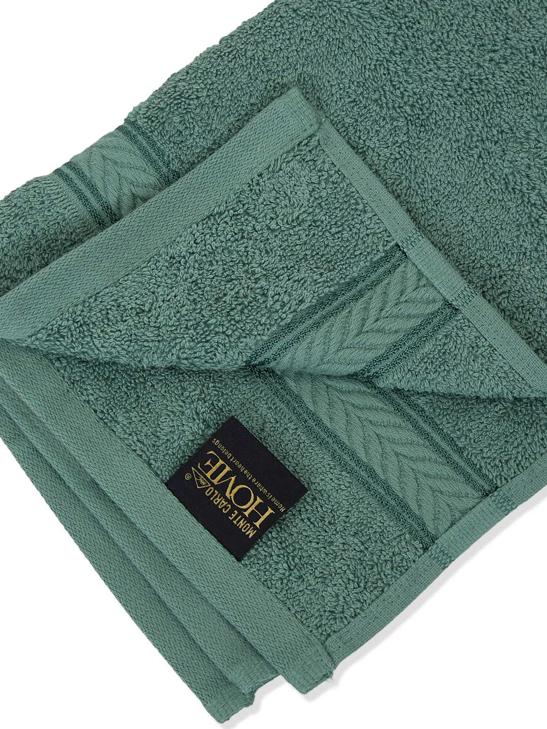 Premium Bristol Blue 100% Cotton Solid 525 GSM Hand Towel Amber 2 Pc Set Pvc Pack