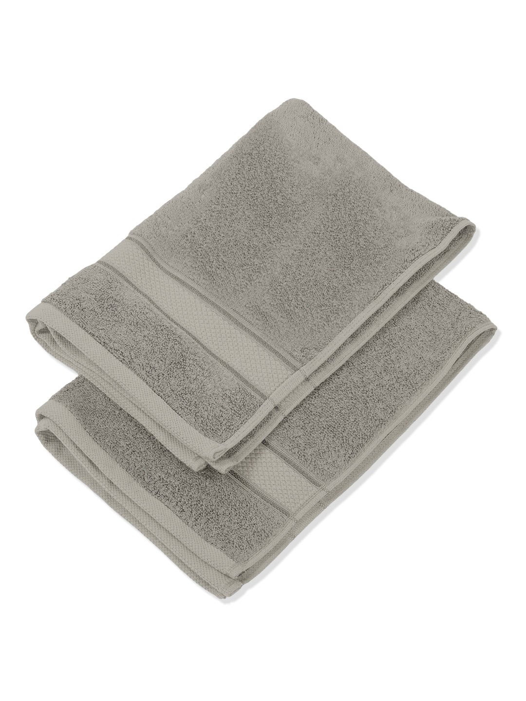 Luxury Light Grey Bamboo Cotton Solid 600 GSM Hand Towel Eco Bamboo 2 Pc Set Pvc Pack