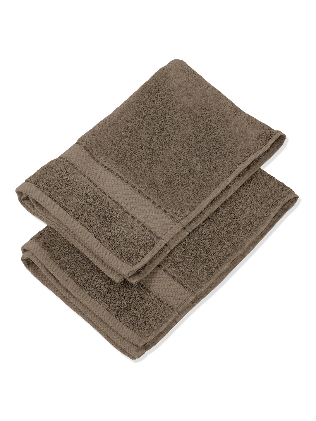 Luxury Brown Bamboo Cotton Solid 600 GSM Hand Towel Eco Bamboo 2 Pc Set Pvc Pack