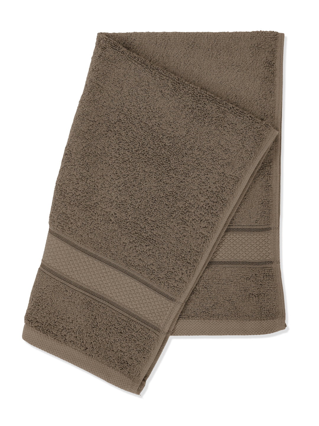 Luxury Brown Bamboo Cotton Solid 600 GSM Hand Towel Eco Bamboo 2 Pc Set Pvc Pack