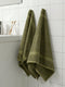 Luxury Olive Bamboo Cotton Solid 600 GSM Hand Towel Eco Bamboo 2 Pc Set Pvc Pack