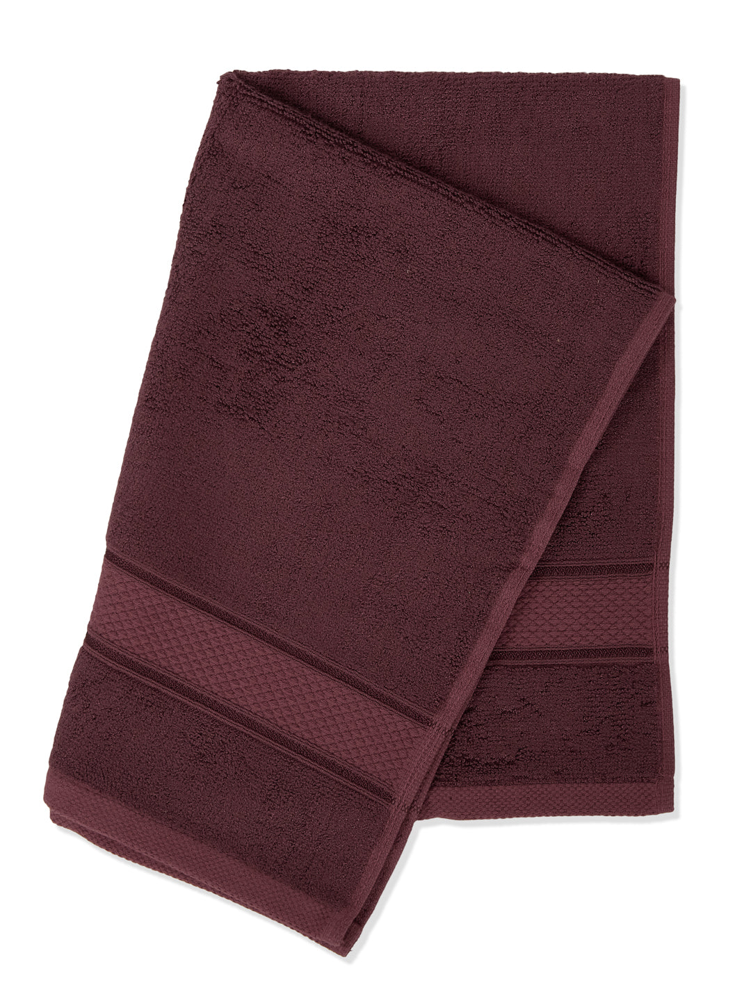 Luxury Rose Brown Bamboo Cotton Solid 600 GSM Hand Towel Eco Bamboo 2 Pc Set Pvc Pack