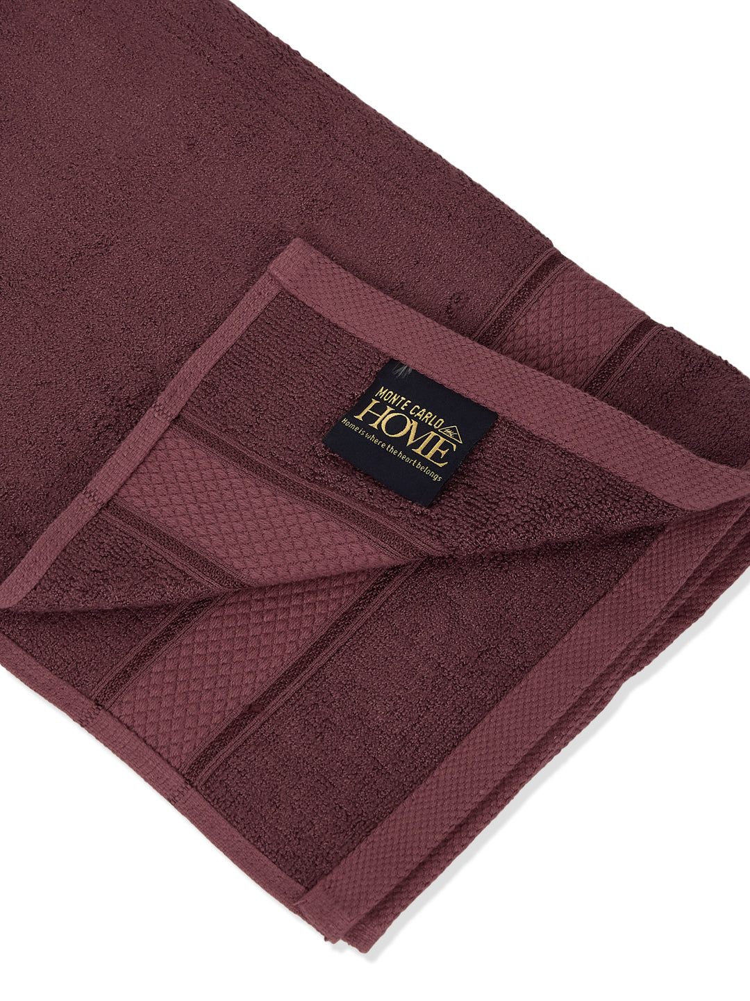 Luxury Rose Brown Bamboo Cotton Solid 600 GSM Hand Towel Eco Bamboo 2 Pc Set Pvc Pack