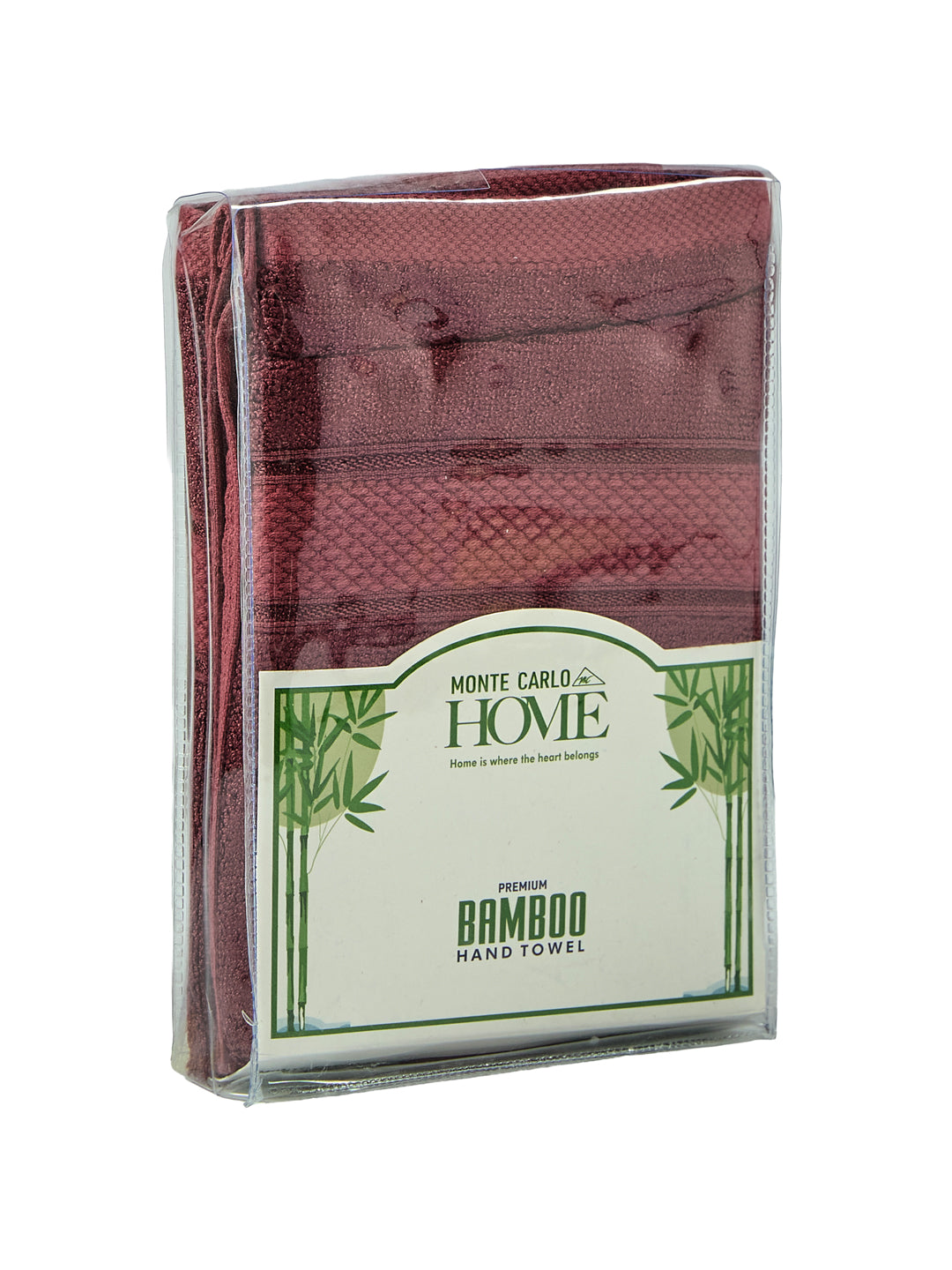 Luxury Rose Brown Bamboo Cotton Solid 600 GSM Hand Towel Eco Bamboo 2 Pc Set Pvc Pack
