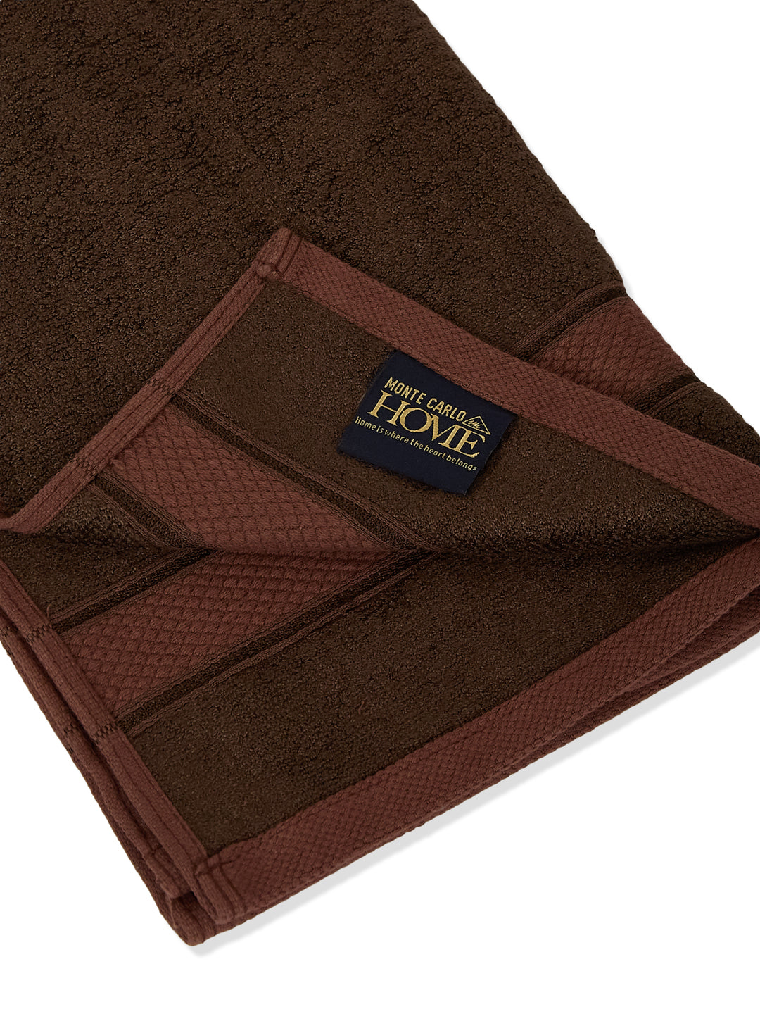 Luxury Dark Brown Bamboo Cotton Solid 600 GSM Hand Towel Eco Bamboo 2 Pc Set Pvc Pack