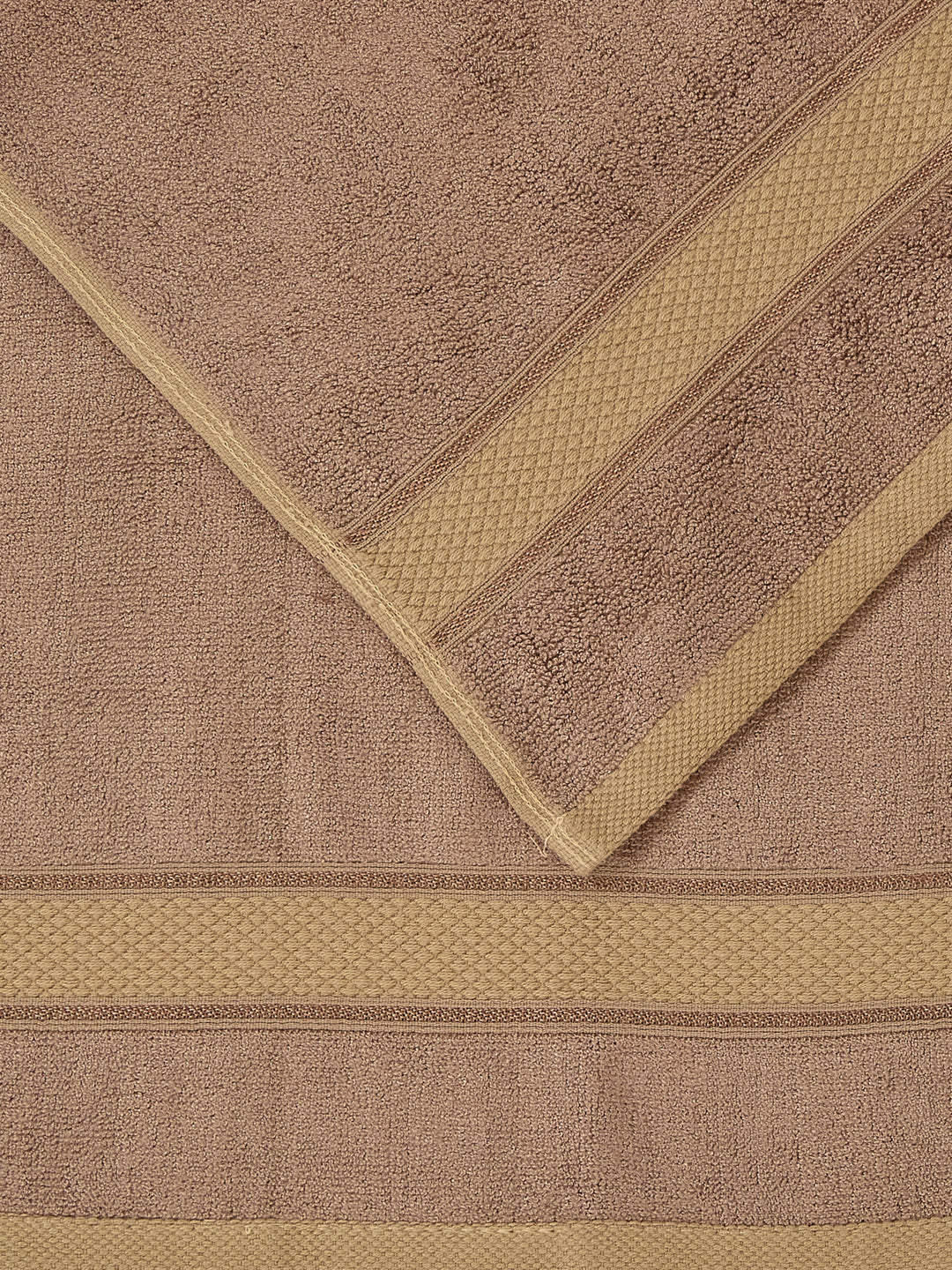 Luxury Camel Brown Bamboo Cotton Solid 600 GSM Hand Towel Eco Bamboo 2 Pc Set Pvc Pack