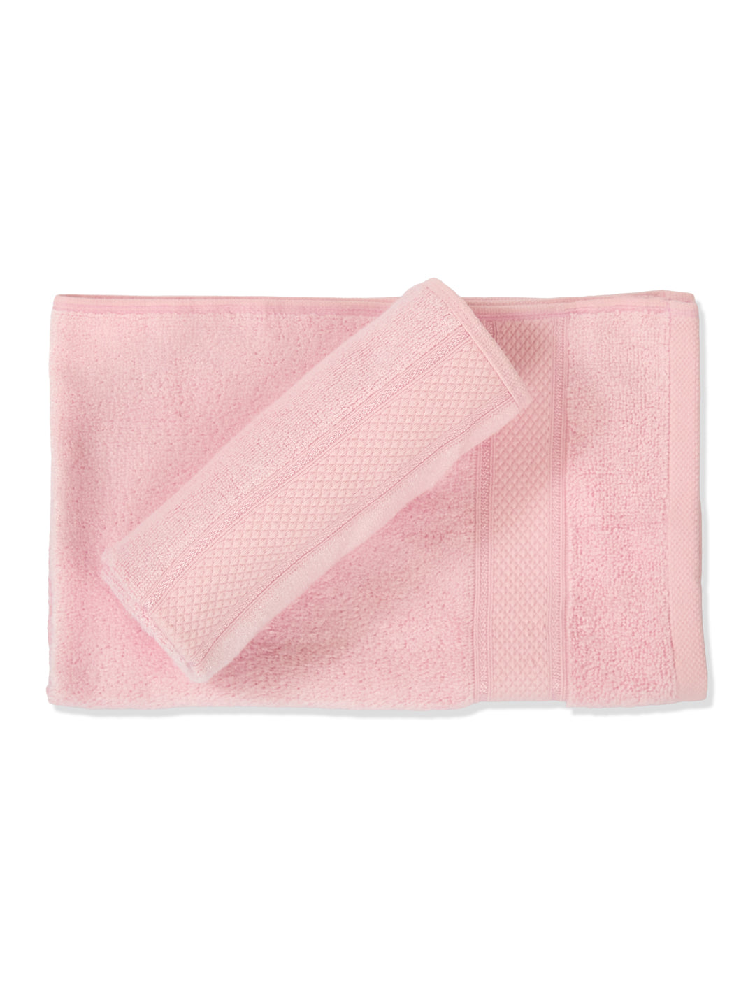 Luxury Pink Bamboo Cotton Solid 600 GSM Hand Towel Eco Bamboo 2 Pc Set Pvc Pack