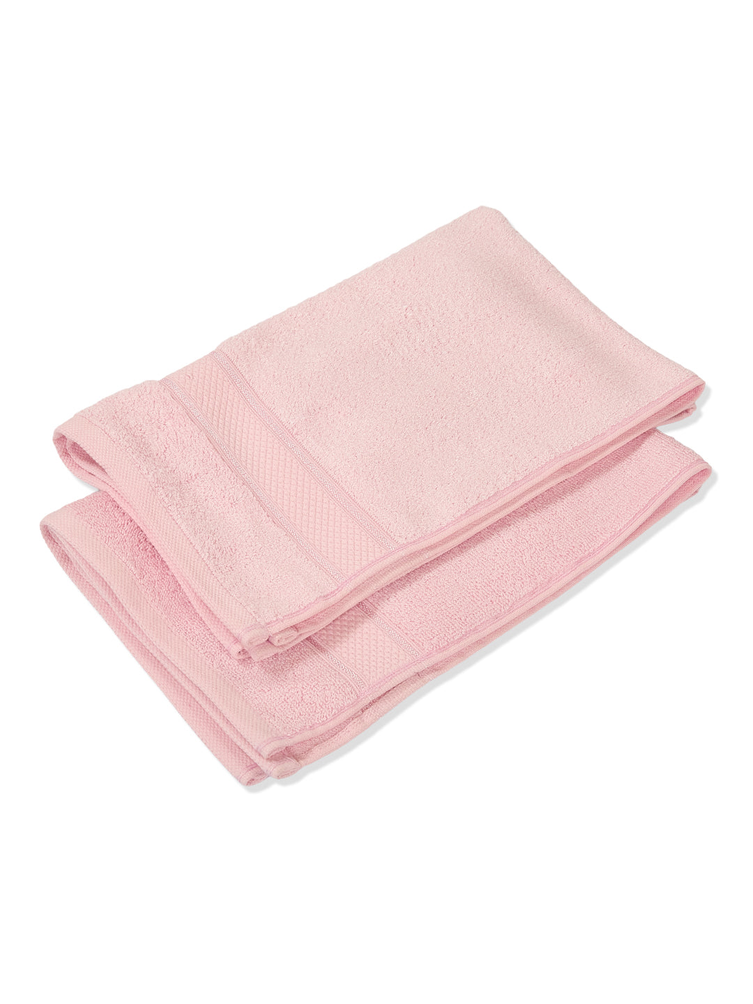 Luxury Pink Bamboo Cotton Solid 600 GSM Hand Towel Eco Bamboo 2 Pc Set Pvc Pack