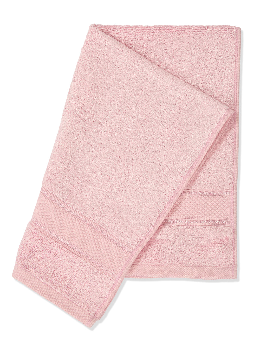 Luxury Pink Bamboo Cotton Solid 600 GSM Hand Towel Eco Bamboo 2 Pc Set Pvc Pack