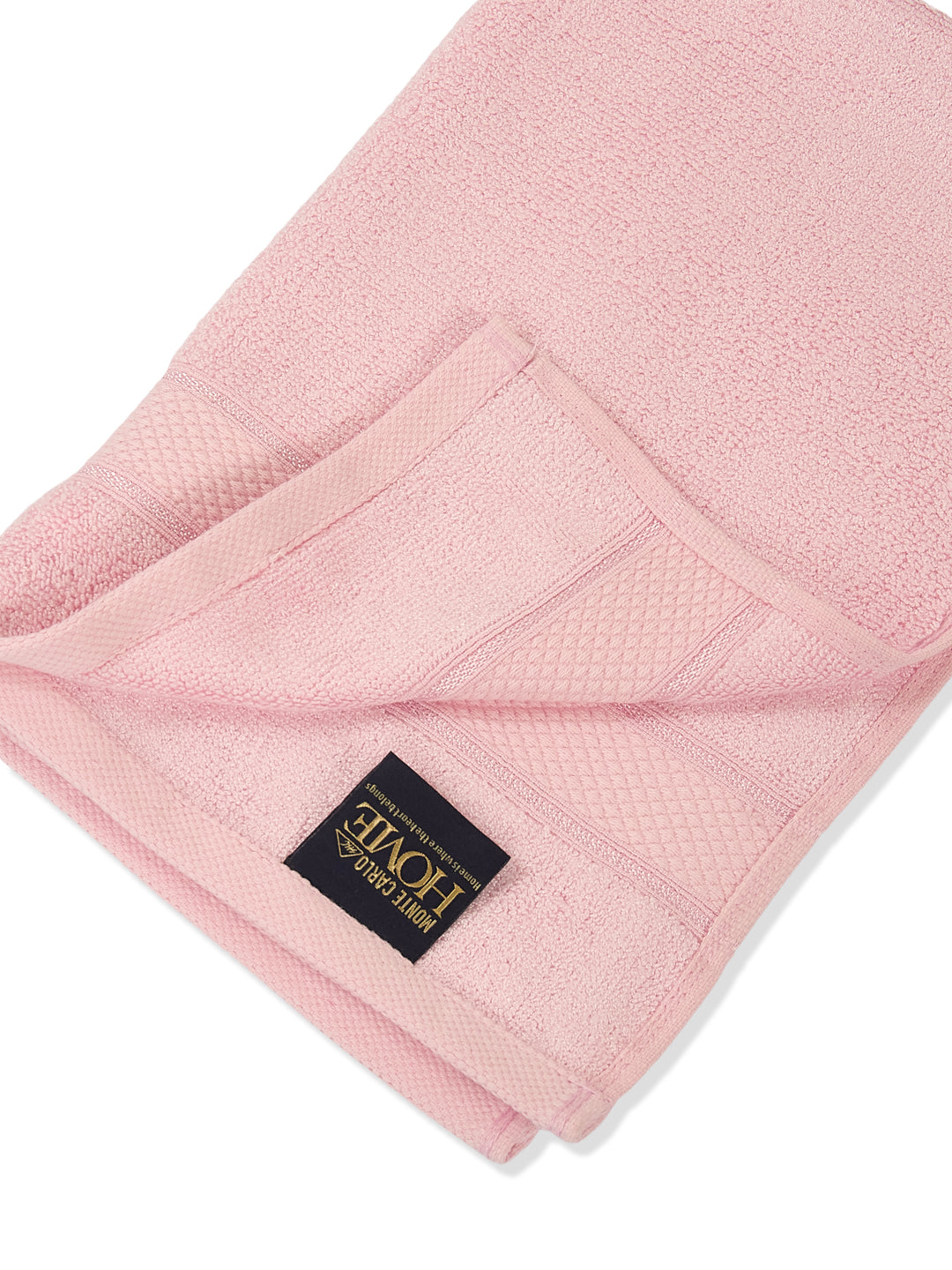 Luxury Pink Bamboo Cotton Solid 600 GSM Hand Towel Eco Bamboo 2 Pc Set Pvc Pack