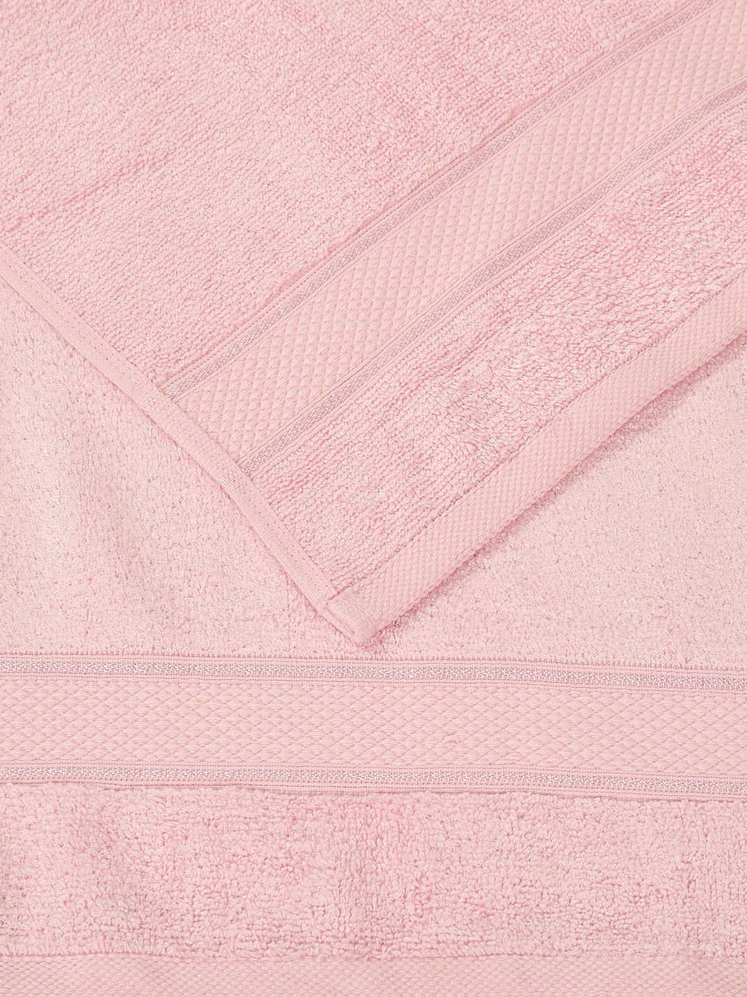 Luxury Pink Bamboo Cotton Solid 600 GSM Hand Towel Eco Bamboo 2 Pc Set Pvc Pack