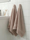 Luxury Beige Bamboo Cotton Solid 600 GSM Hand Towel Eco Bamboo 2 Pc Set Pvc Pack