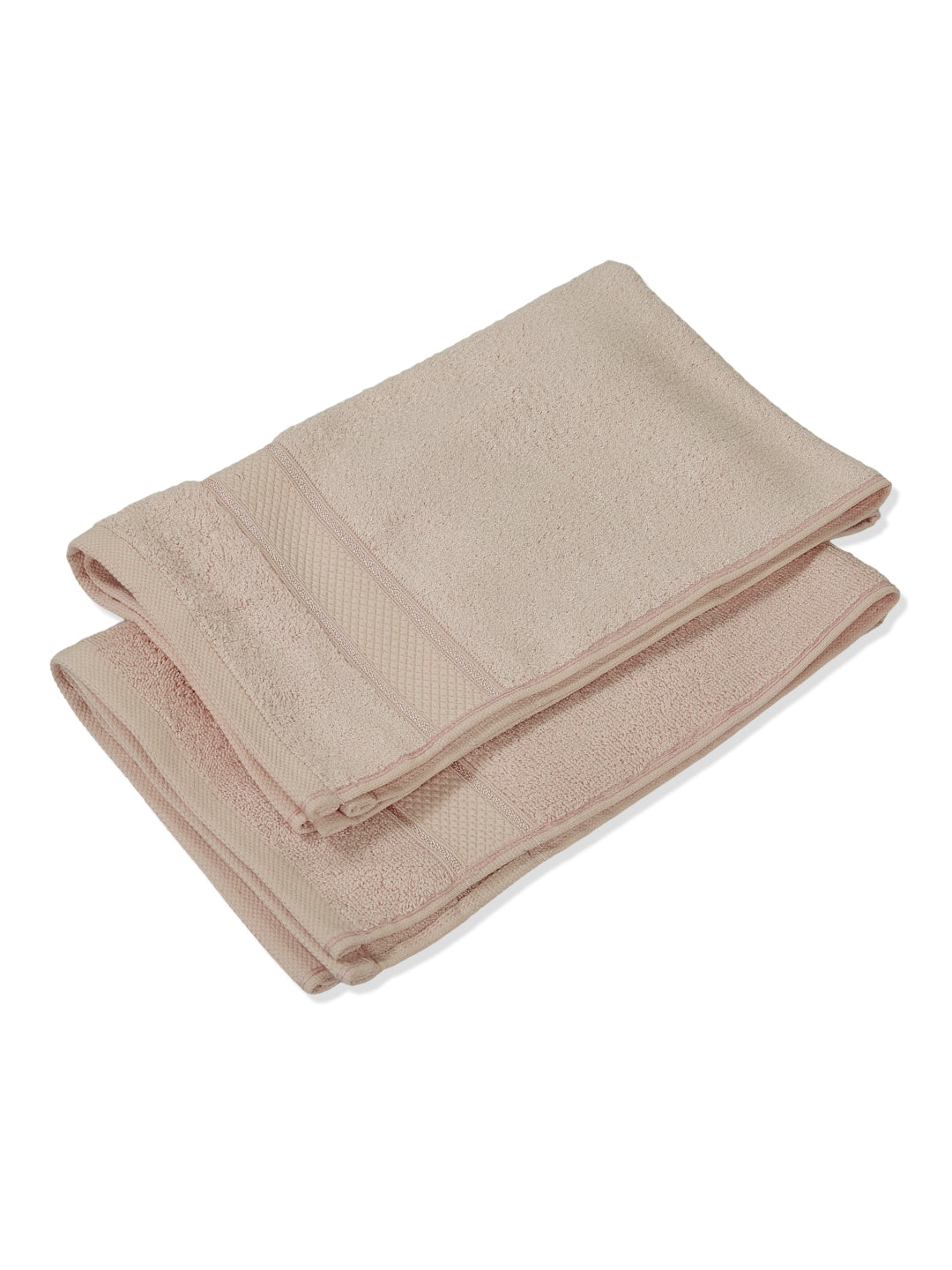 Luxury Beige Bamboo Cotton Solid 600 GSM Hand Towel Eco Bamboo 2 Pc Set Pvc Pack