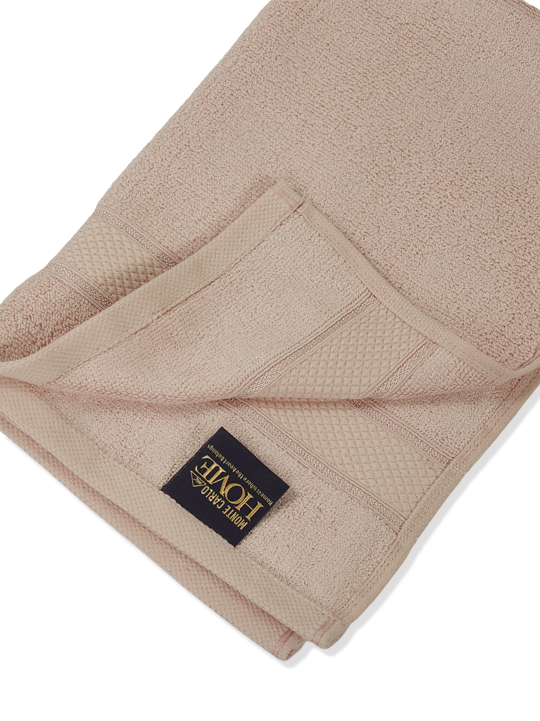 Luxury Beige Bamboo Cotton Solid 600 GSM Hand Towel Eco Bamboo 2 Pc Set Pvc Pack