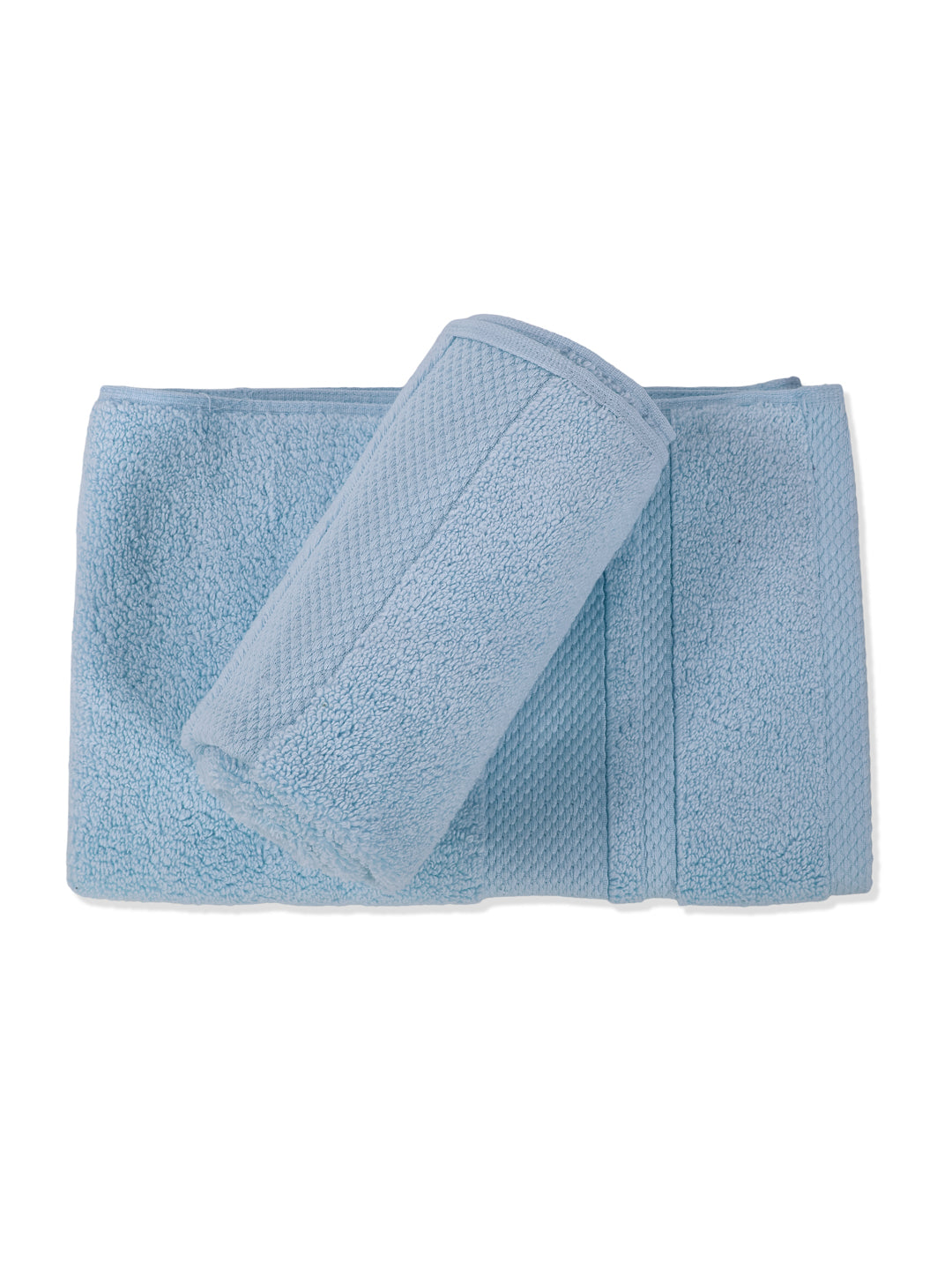Luxury Light Blue 100% Cotton Solid 625 GSM Hand Towel Eusapia 2 Pc Set Box Pack