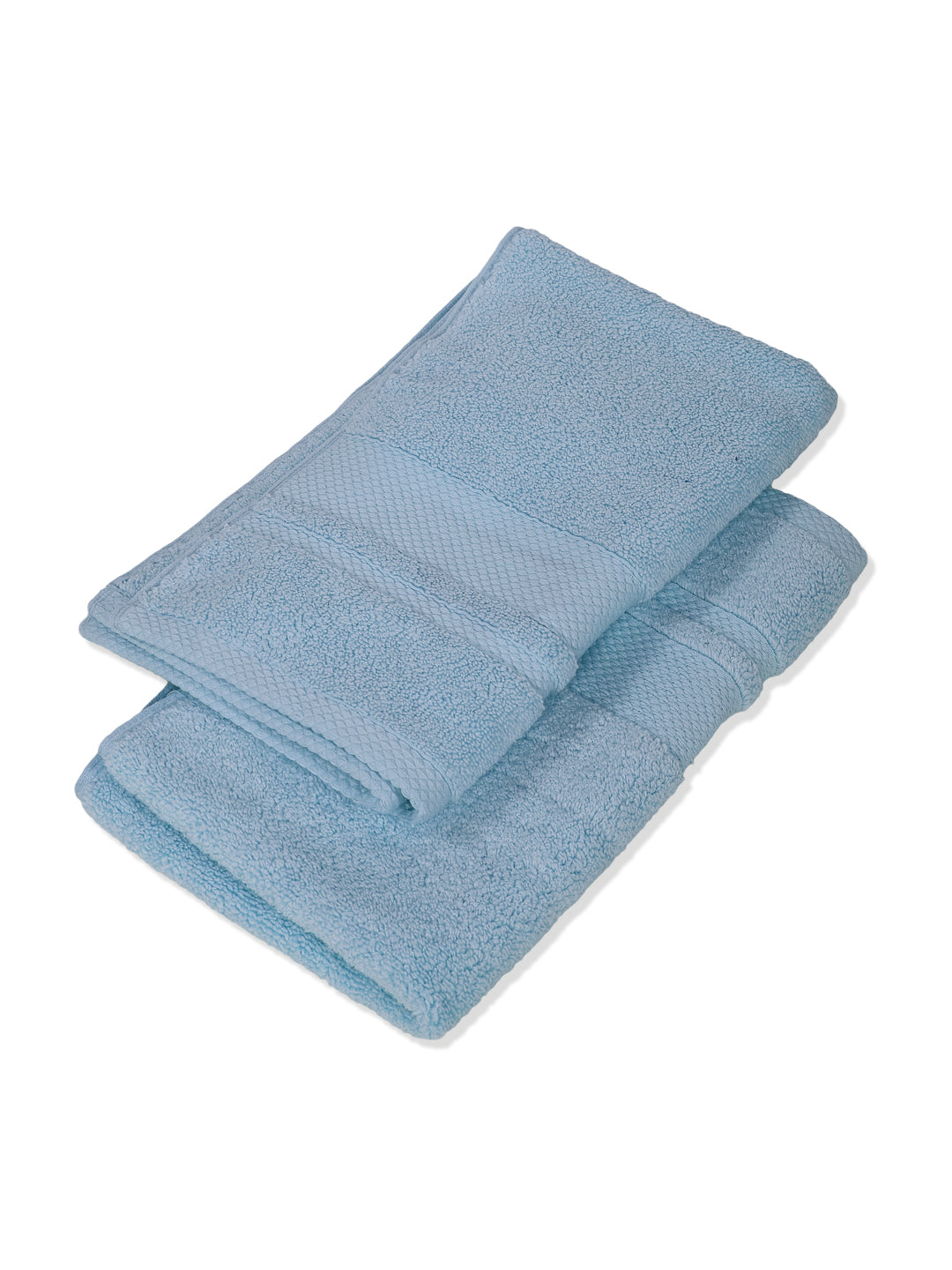 Luxury Light Blue 100% Cotton Solid 625 GSM Hand Towel Eusapia 2 Pc Set Box Pack