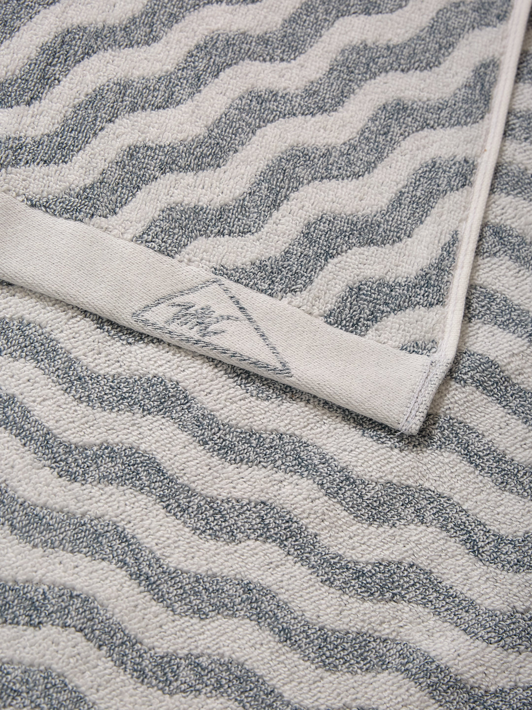 Premium Navy Blue & White Pure Cotton Self Design 500 GSM Hand Towel 2 Pc Set (Green Weave Collection)