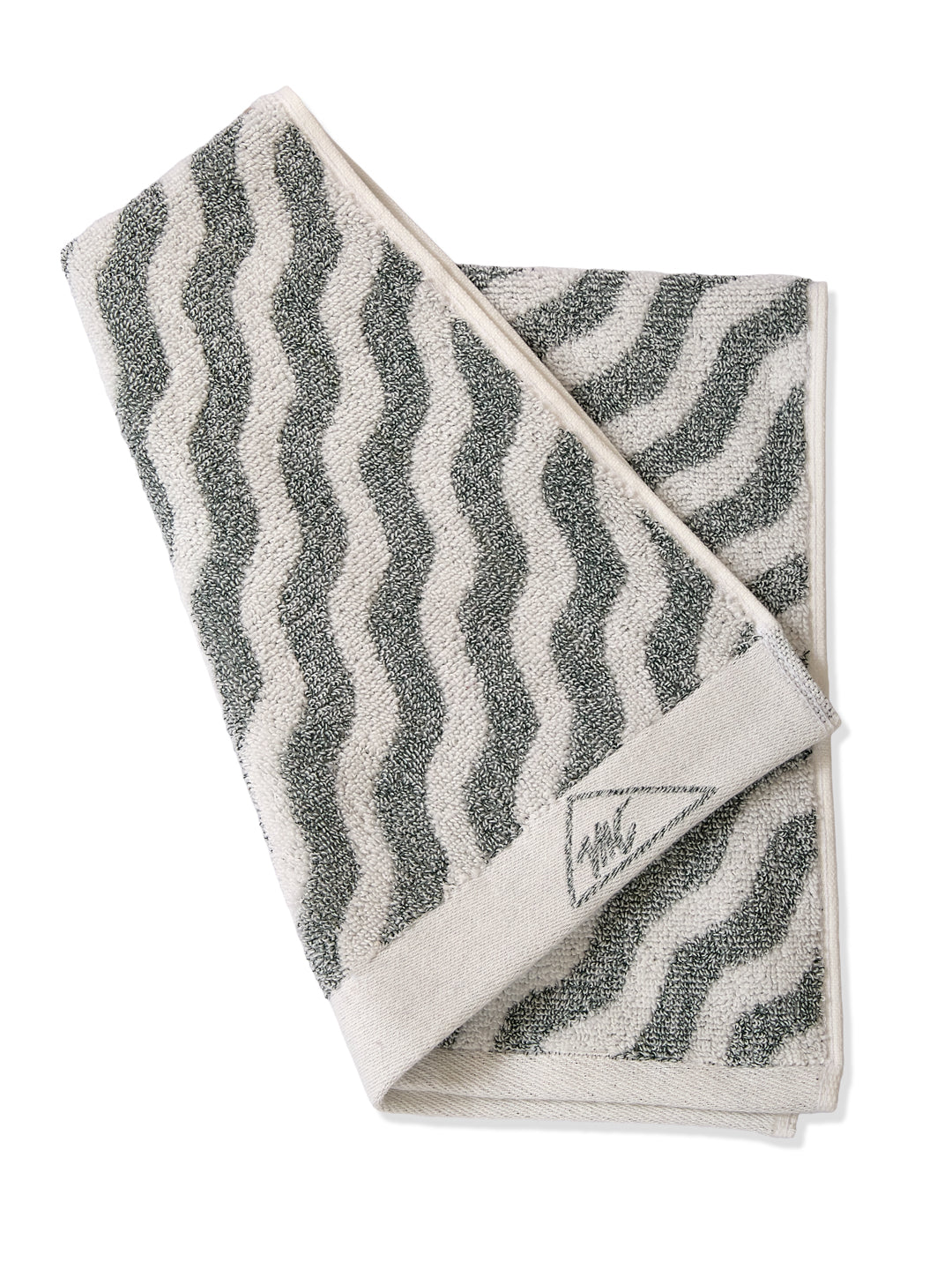Premium Green & White Pure Cotton Self Design 500 GSM Hand Towel 2 Pc Set (Green Weave Collection)