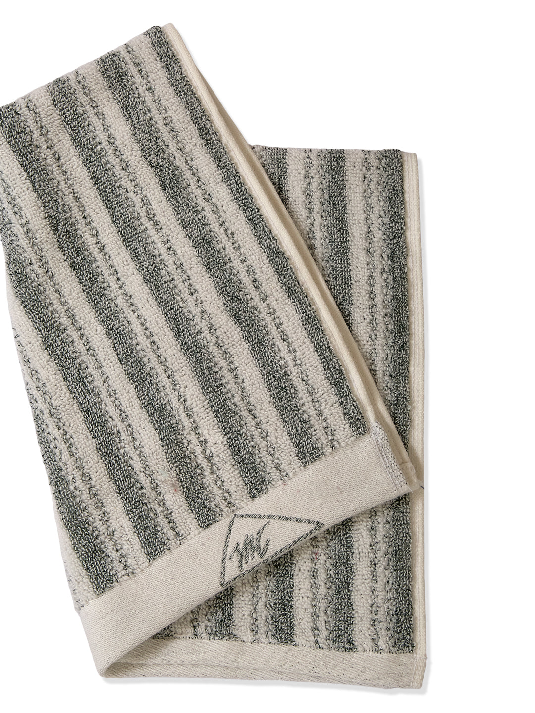 Premium Green & White Pure Cotton Self Design 500 GSM Hand Towel 2 Pc Set (Green Weave Collection)