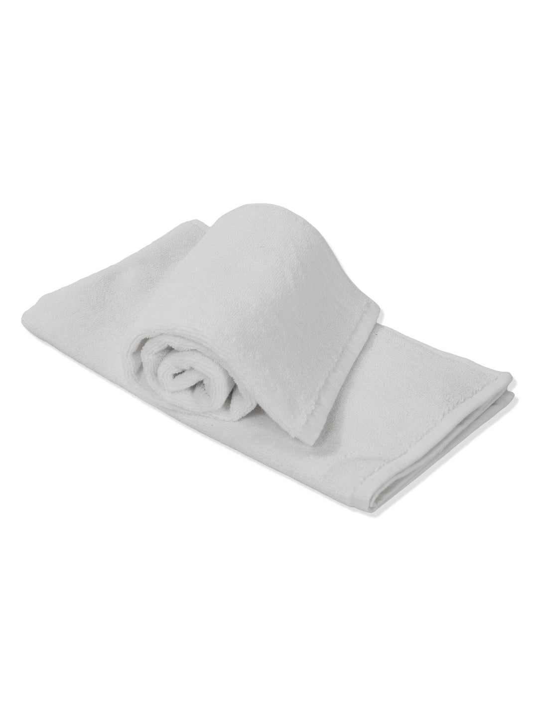 Premium White Pure Cotton Solid 585 GSM Hand Towel 4 Pc Set (Hotel Collection)