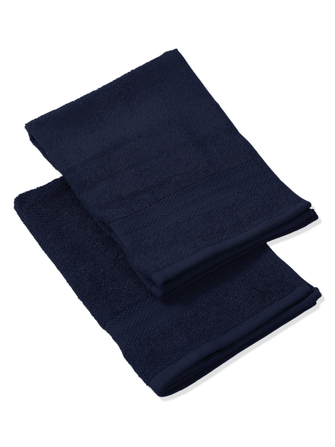 Insignia Blue Pure Cotton Solid 380 GSM Hand Towel 2 Pc Set (Jazz Collection)