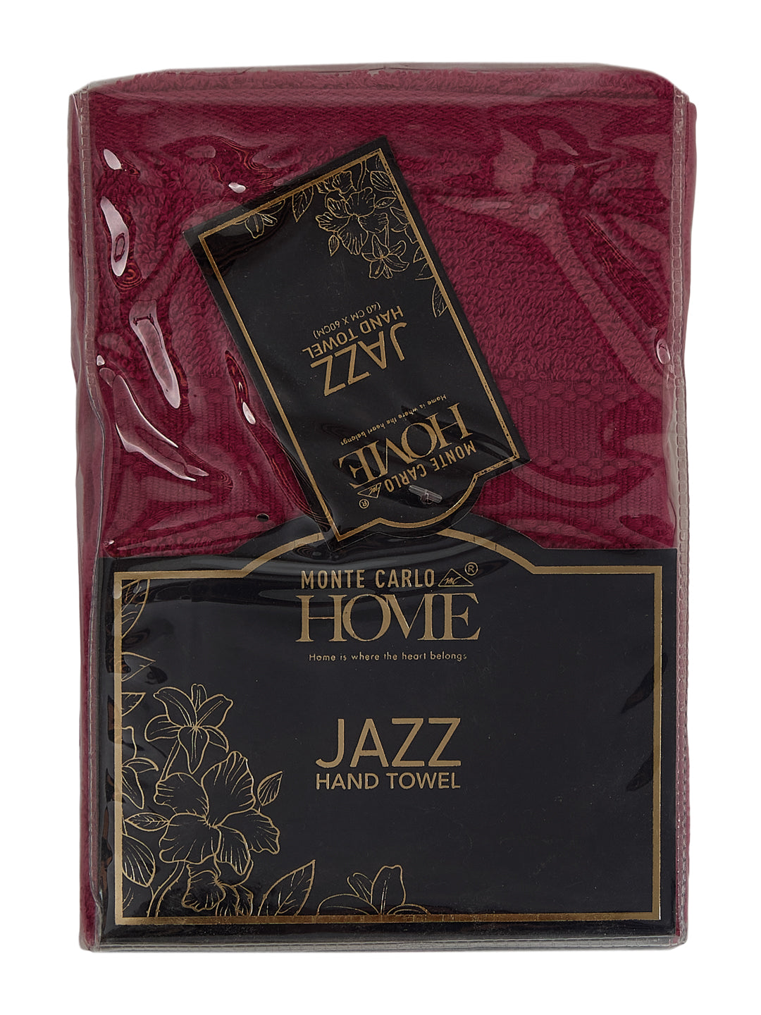 Rose Red Pure Cotton Solid 380 GSM Hand Towel 2 Pc Set (Jazz Collection)