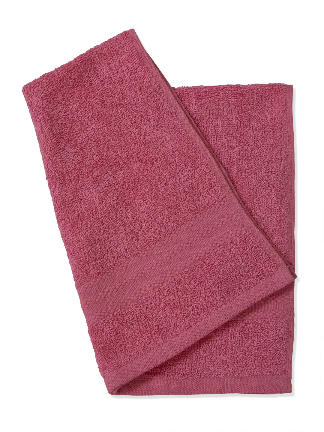 Pink Pure Cotton Solid 380 GSM Hand Towel 2 Pc Set (Jazz Collection)