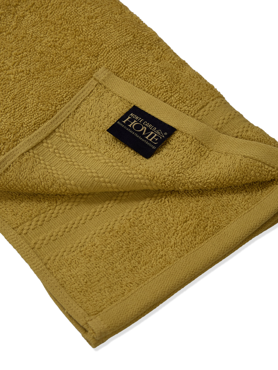 Yellow & Green Pure Cotton Solid 380 GSM Hand Towel 2 Pc Set (Jazz Collection)