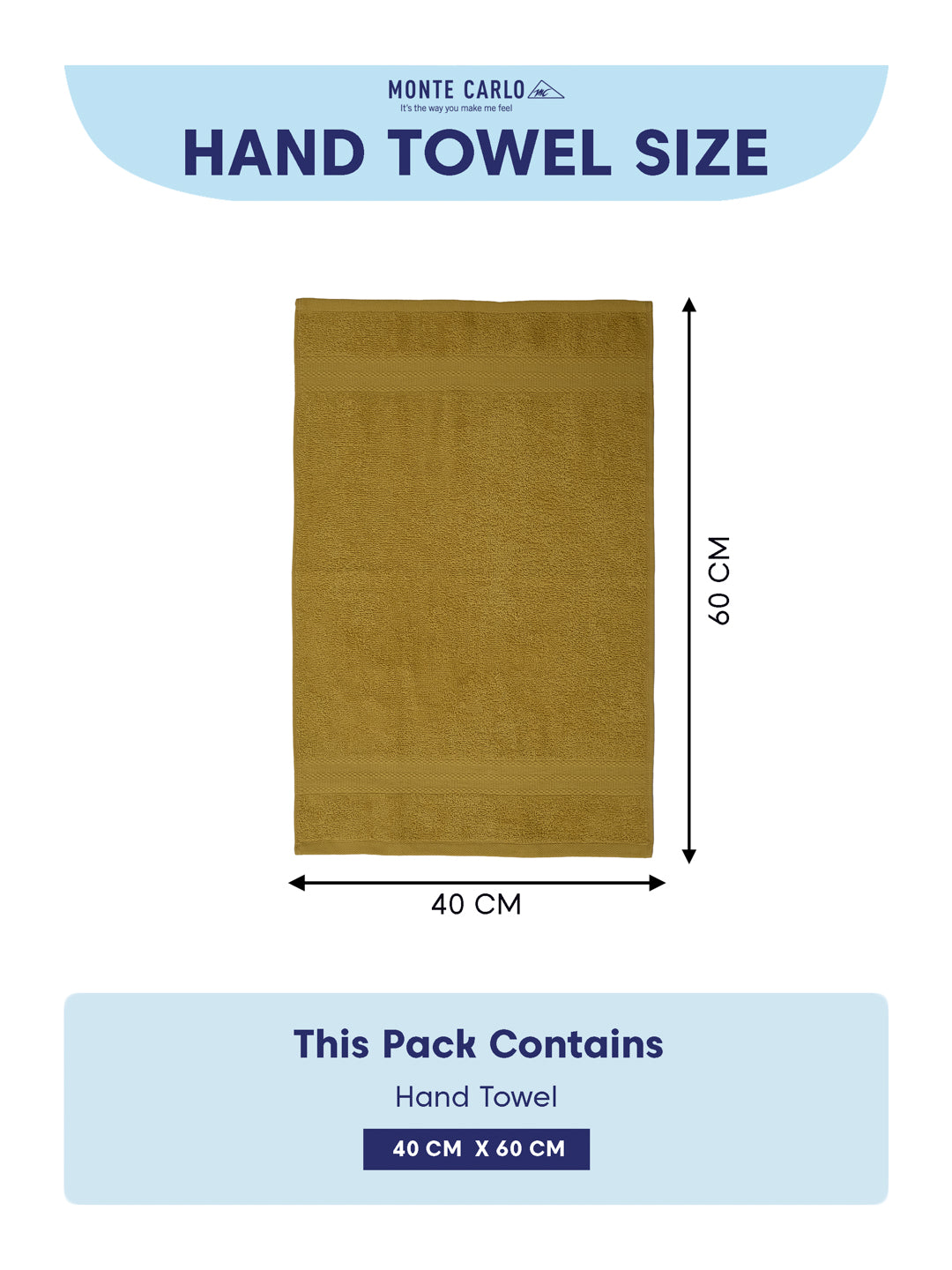 Yellow & Green Pure Cotton Solid 380 GSM Hand Towel 2 Pc Set (Jazz Collection)