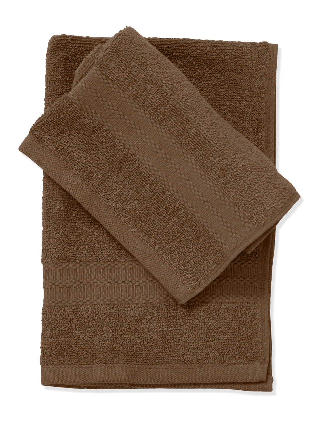 Beige Pure Cotton Solid 380 GSM Hand Towel 2 Pc Set (Jazz Collection)