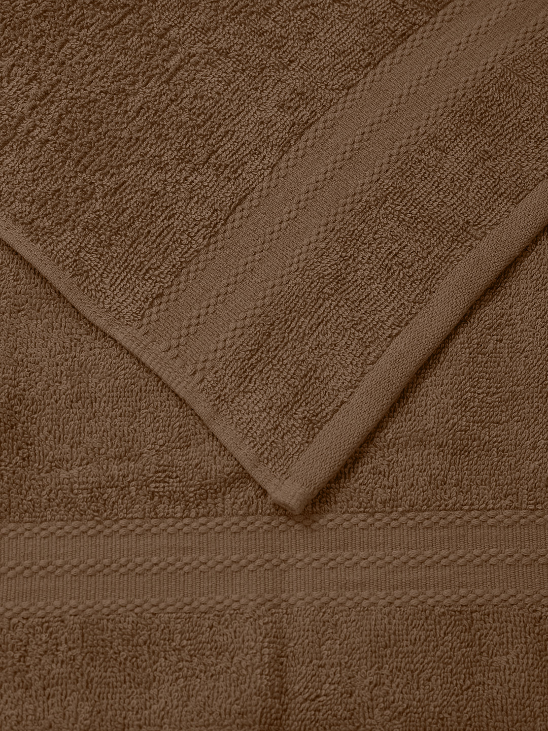 Beige Pure Cotton Solid 380 GSM Hand Towel 2 Pc Set (Jazz Collection)