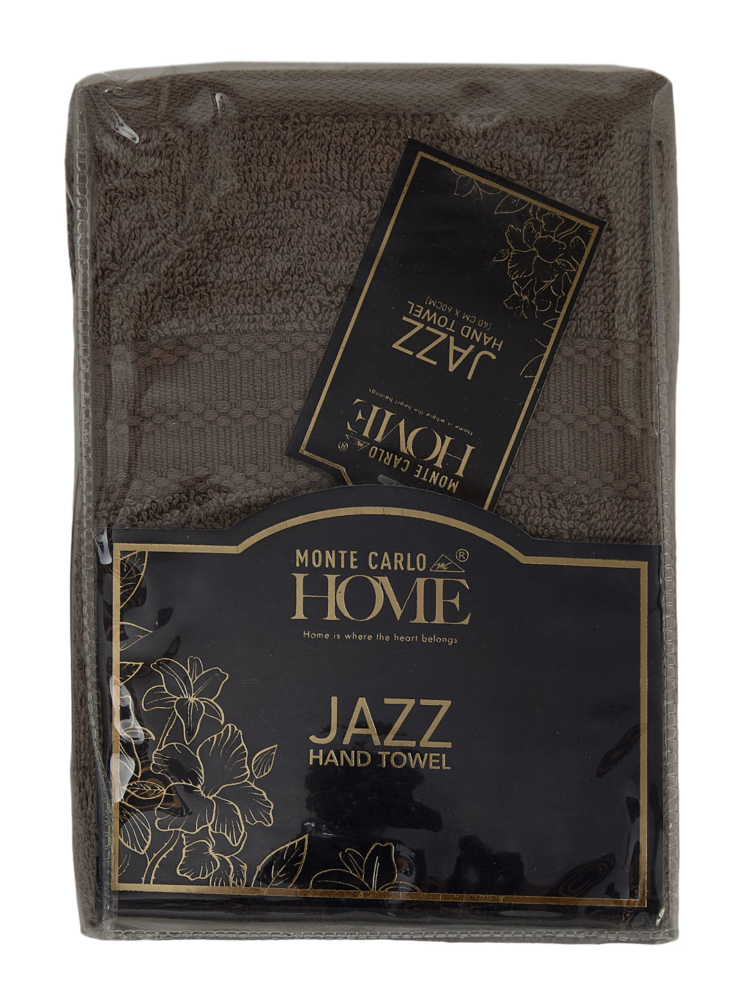 Grey Pure Cotton Solid 380 GSM Hand Towel 2 Pc Set (Jazz Collection)