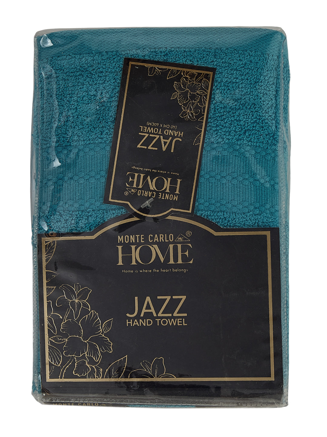 Teal Blue Pure Cotton Solid 380 GSM Hand Towel 2 Pc Set (Jazz Collection)