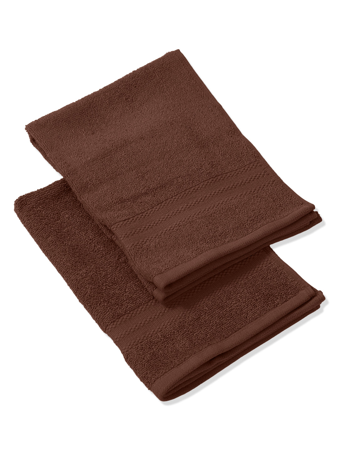 Peach Pure Cotton Solid 380 GSM Hand Towel 2 Pc Set (Jazz Collection)
