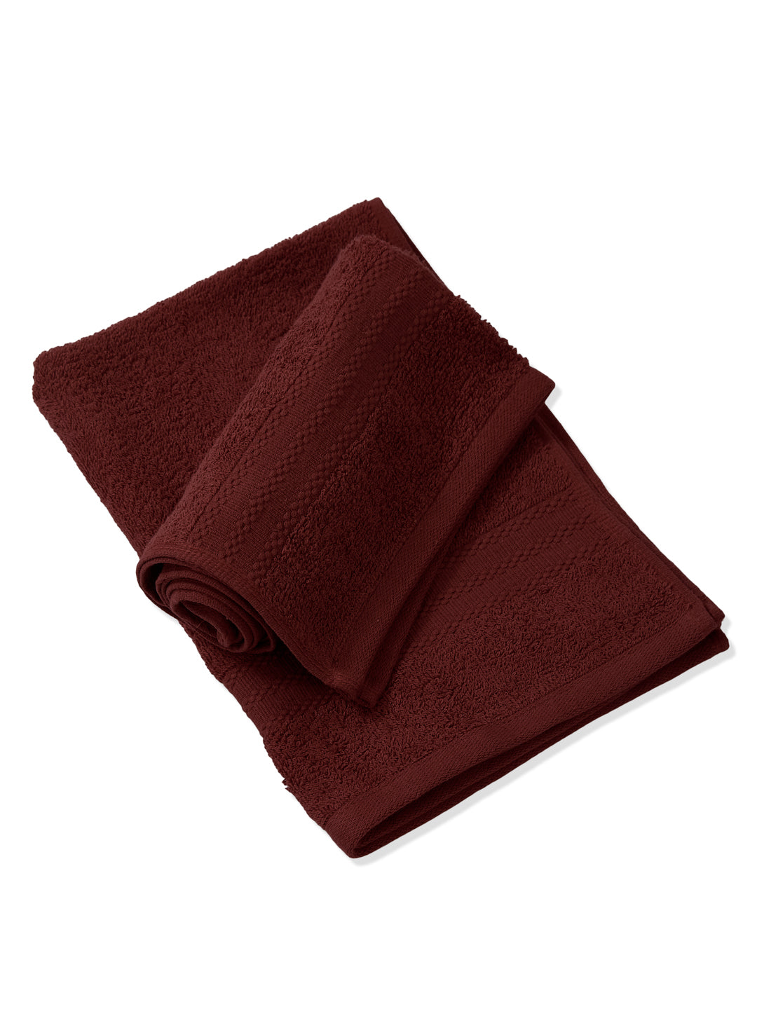 Pink Pure Cotton Solid 380 GSM Hand Towel 2 Pc Set (Jazz Collection)
