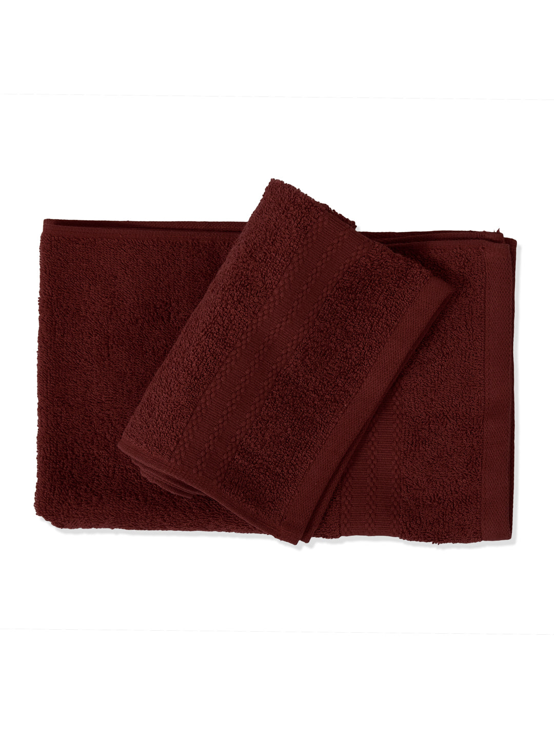 Pink Pure Cotton Solid 380 GSM Hand Towel 2 Pc Set (Jazz Collection)