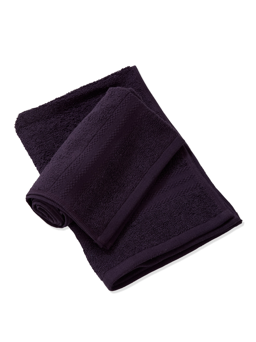Purple Pure Cotton Solid 380 GSM Hand Towel 2 Pc Set (Jazz Collection)