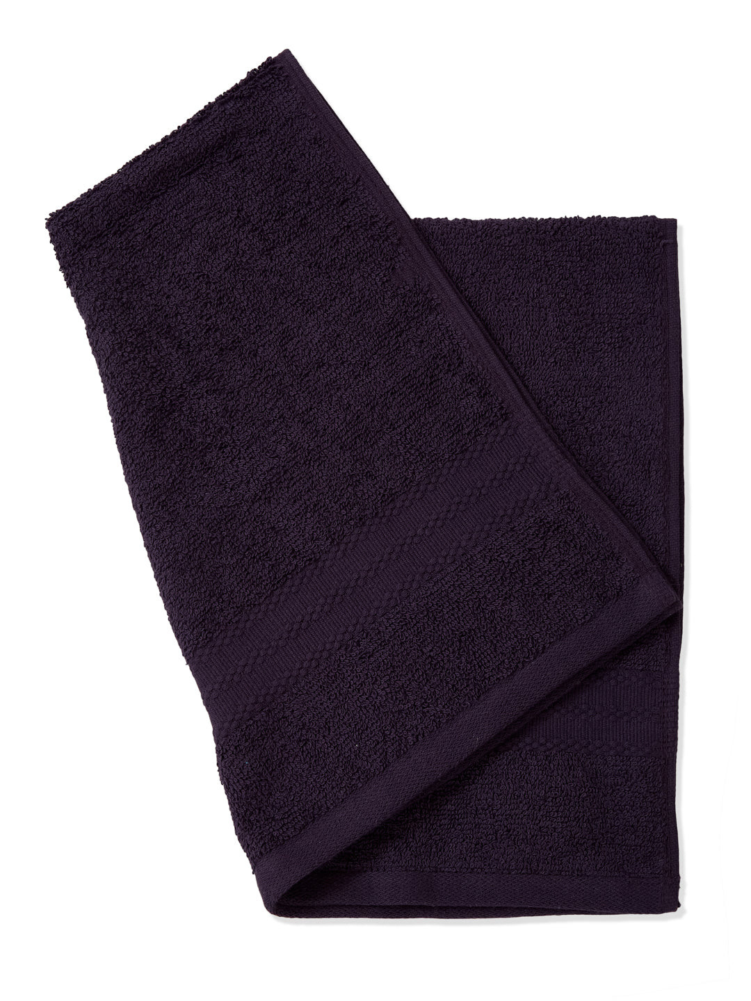 Purple Pure Cotton Solid 380 GSM Hand Towel 2 Pc Set (Jazz Collection)