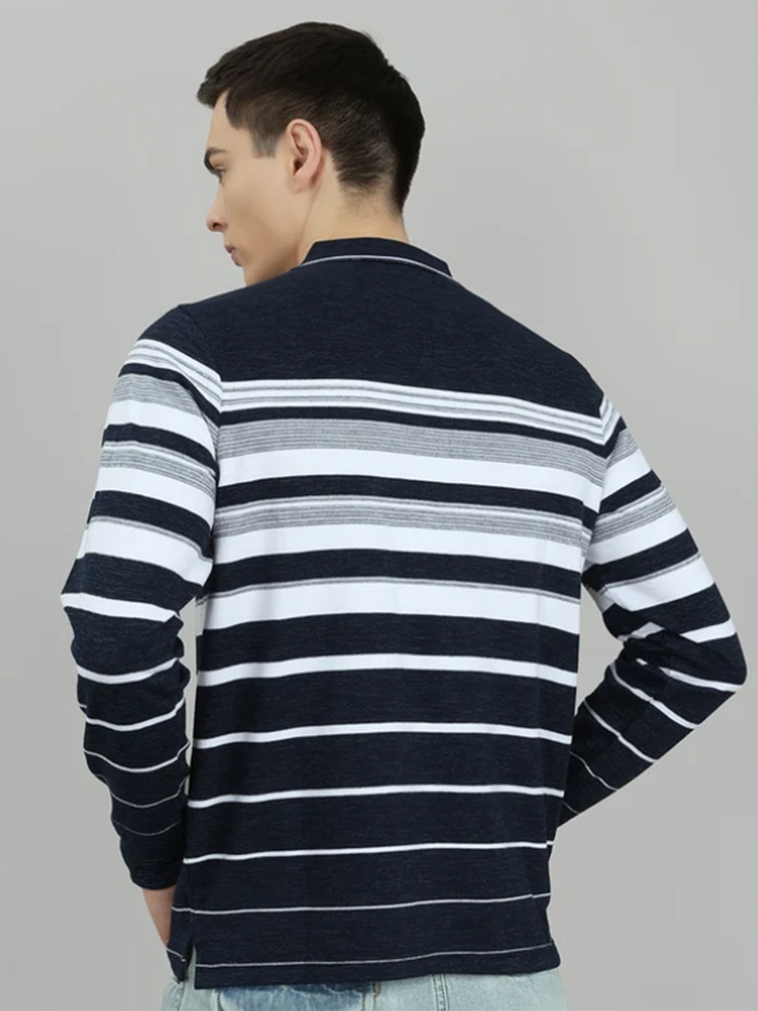 Monte Carlo Men Solid Polo Collar Full Sleeve Winter T-Shirt