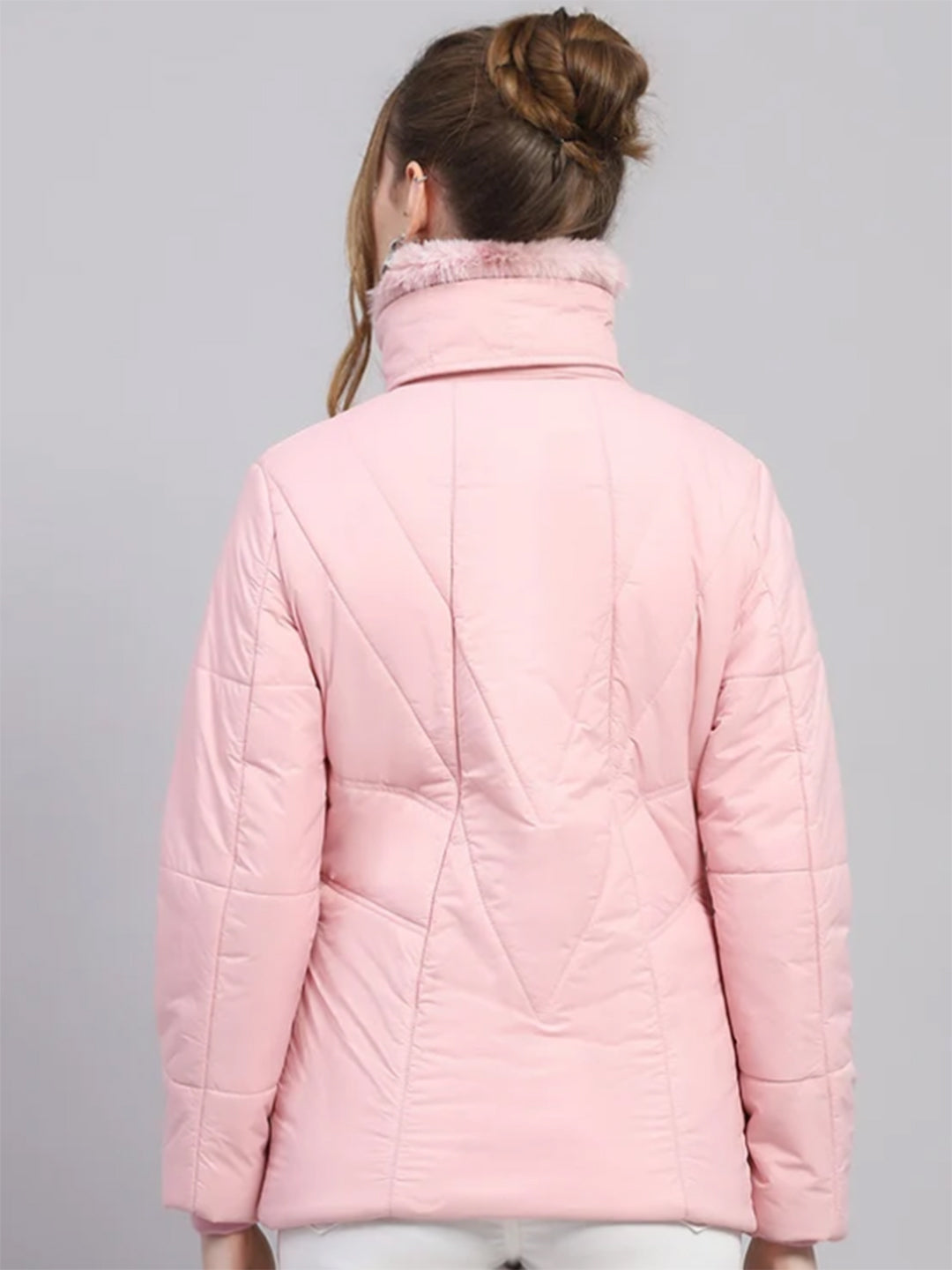 Monte Carlo Women Solid High Neck Full Sleeve Puffer Jacket