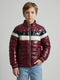 Boys Burgundy Solid Collar Full Sleeve Extra Shining Puffer Jacket