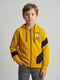 Boys Mustard Printed Collar Full Sleeve Sweatshirt