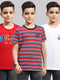 Boys Multi Color Printed Round Neck Half Sleeve T-Shirt (Pack of 3)