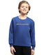 Boys Dark Blue Printed Round Neck Full Sleeve Sweatshirt